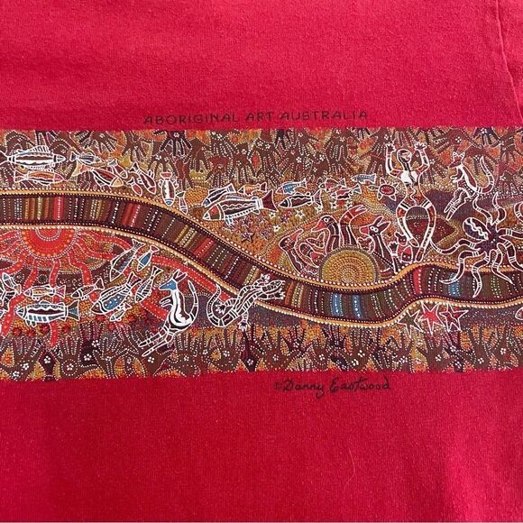VINTAGE Danny Eastwood Aboriginal Art Australia Gooses T-Shirt Unisex - Picture 4 of 7
